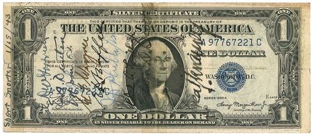 Lot #537 Charles Lindbergh Short Snorter - Image 1