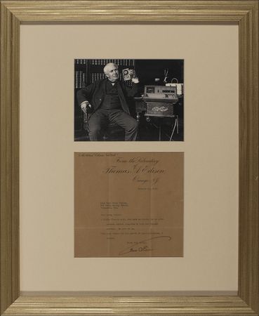 Lot #277 Thomas Edison: The ?Wizard of Menlo Park? cheerfully appeases a young girl who ?deserves to have her request granted? - Image 1