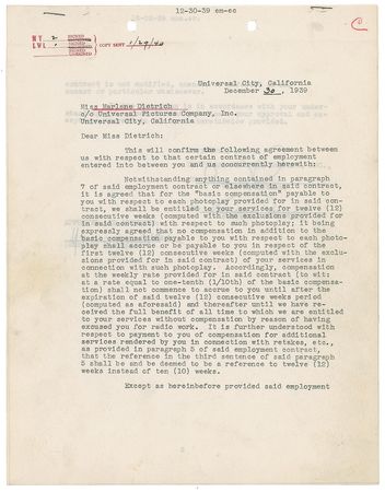 Lot #995 Marlene Dietrich - Image 1