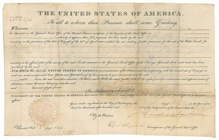 Lot #93 Andrew Jackson Signed Document - Image 1
