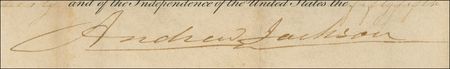 Lot #93 Andrew Jackson Signed Document - Image 2
