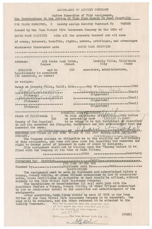 Lot #943 Lillian Gish Signed Document - Image 2