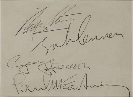 Lot #725 Beatles: Fab set of Fab Four signatures - Image 2