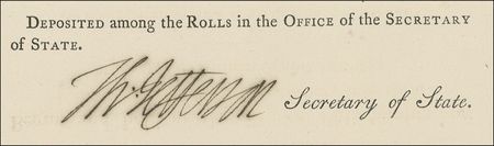 Lot #96 Thomas Jefferson: Jefferson addresses the collection of duties in 1791 during Washington’s first term in office - Image 2