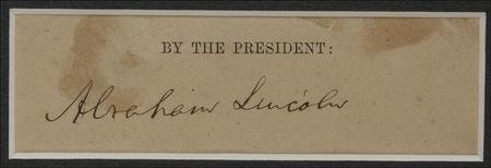 Lot #119 Abraham Lincoln: Lincoln presidential signature - Image 2