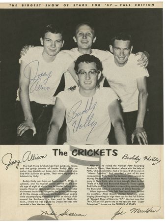 Lot #784 Buddy Holly and the Crickets: Vintage rock n? roll program signed by Buddy Holly, Chuck Berry, and the Drifters - Image 1