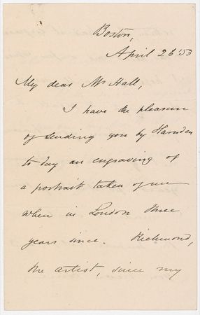 Lot #351 William Hickling Prescott Handwritten Letter Signed - Image 1