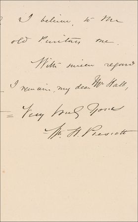 Lot #351 William Hickling Prescott Handwritten Letter Signed - Image 3