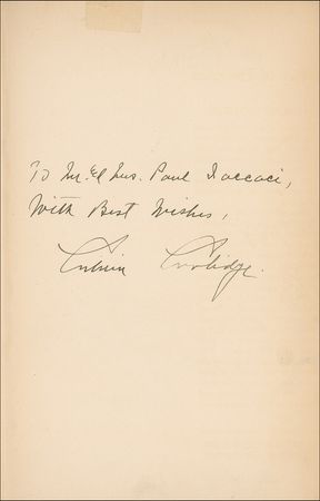 Lot #38 Calvin Coolidge: In the midst of his
