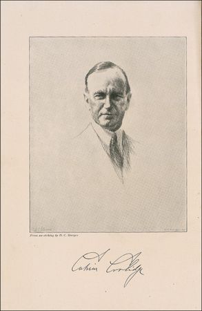 Lot #38 Calvin Coolidge: In the midst of his presidency, Coolidge writes of the Foundations of the Republic - Image 3