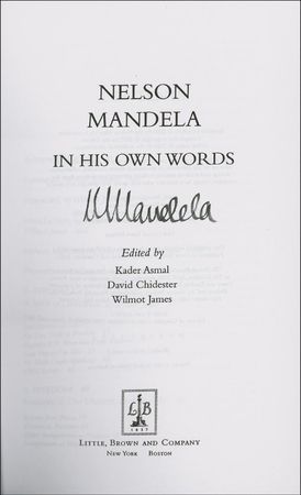 Lot #324 Nelson Mandela: Nobel Peace Prize winner signs an advanced copy of ‘His Own Words’ - Image 1