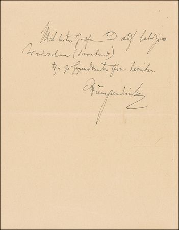 Lot #694 Englebert Humperdinck Handwritten Letter Signed - Image 2