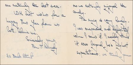 Lot #307 Rose Kennedy Handwritten Letter Signed - Image 2