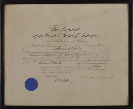 Lot #146 Theodore Roosevelt and William H. Taft: Roosevelt and his protege Taft appoint an overseer of the Panama Canal’s construction - Image 1