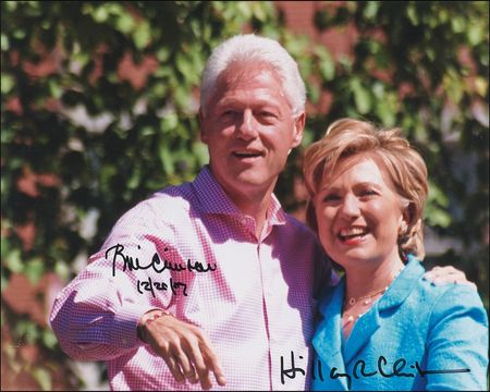 Lot #32 Bill and Hillary Clinton Signed Photograph