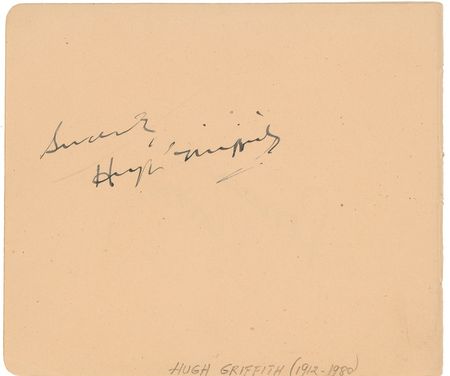 Lot #953 Hugh Griffith Signature - Image 1