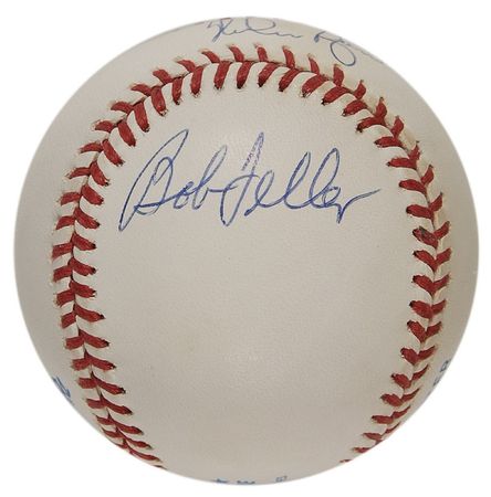 Lot #1182 Sandy Koufax, Nolan Ryan and Bob Feller Baseball - Image 3