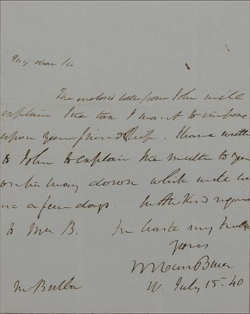 Lot #190 Martin Van Buren: Towards the end of a rocky term, Van Buren calls in a favor of a “tax I want to impose on your friendship” - Image 2