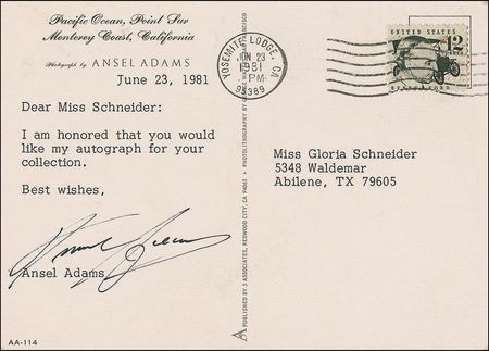 Lot #537 Ansel Adams Typed Letter Signed - Image 1