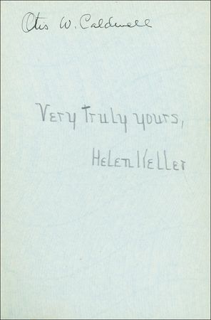 Lot #304 Helen Keller: The indomitable Keller signs a copy of her second autobiography - Image 1