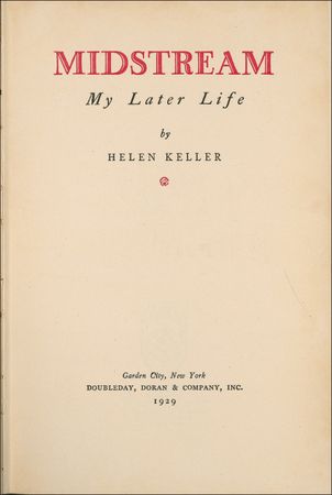 Lot #304 Helen Keller: The indomitable Keller signs a copy of her second autobiography - Image 2