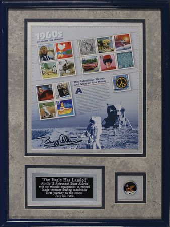 Lot #452 Buzz Aldrin Postal Stamp Presentations - Image 1