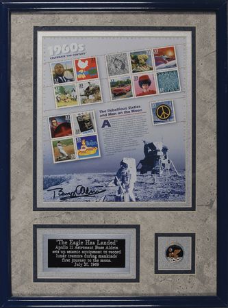 Lot #452 Buzz Aldrin Postal Stamp Presentations - Image 2