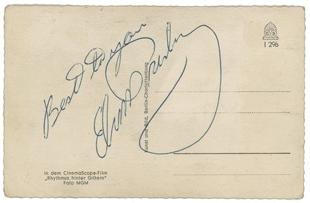 Lot #811 Elvis Presley: Elvis twice signs a Jailhouse Rock photo - Image 2