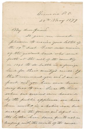 Lot #246 Jefferson Davis: ?We have been united in a holier war, but success in the former and defeat in the latter have borne fruits not in keeping with the merits of the cause? - Image 1