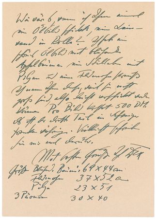 Lot #559 Otto Dix Handwritten Letter Signed - Image 2