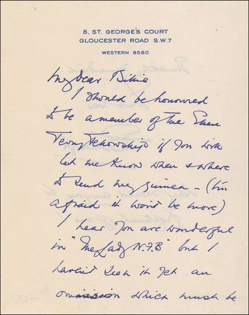 Lot #1052 Ernest Thesiger: The mad scientist from The Bride of Frankenstein asks, ?Why should anyone be afraid of me?? - Image 1
