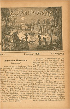 Lot #969 Harry Houdini: Bound volume of German magic magazines likely originating from Houdini’s vast library - Image 2
