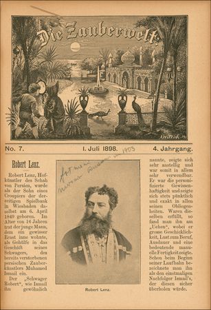 Lot #969 Harry Houdini: Bound volume of German magic magazines likely originating from Houdini’s vast library - Image 3