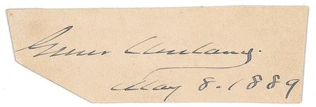 Lot #22 Grover Cleveland Signature