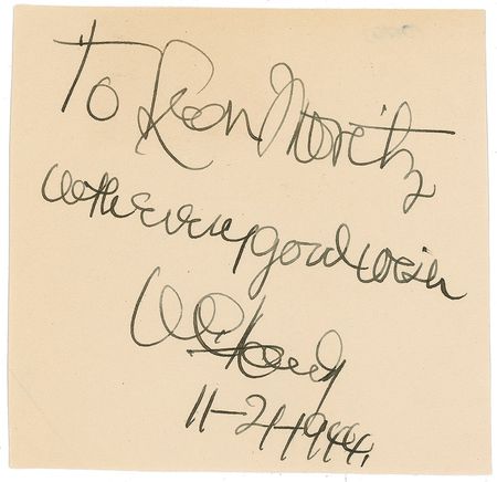 Lot #775 W. C. Handy Signature - Image 1