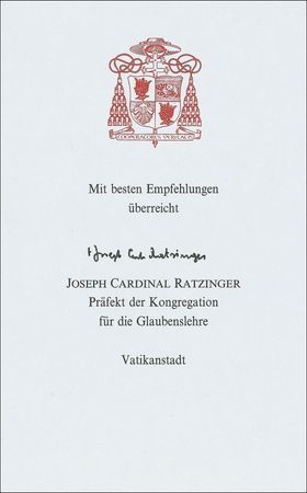 Lot #350 Pope Benedict XVI Signature - Image 1