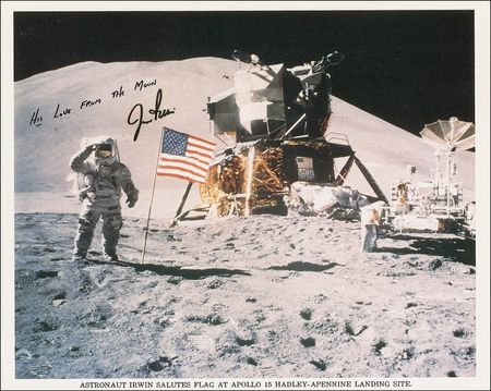 Lot #462 Apollo 15: Irwin and Scott Signed Photographs - Image 1