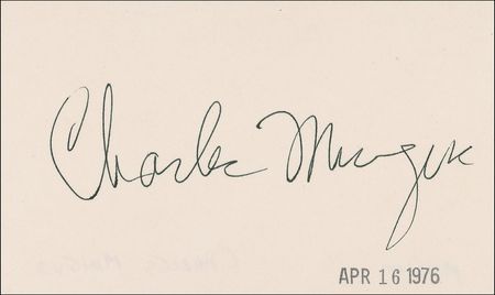 Lot #798 Charles Mingus Signature - Image 1