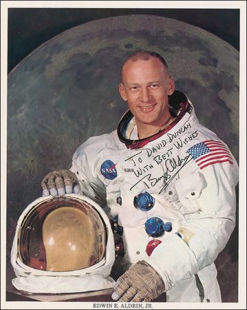 Lot #459 Apollo 11: Aldrin and Collins Signed Photographs - Image 1