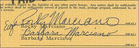 Lot #1204 Rocky Marciano: The undefeated champion of the world gets a loan - Image 2