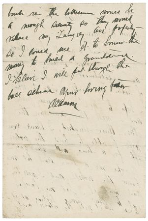 Lot #1086 Cap Anson: A future Hall of Famer struggles financially as he promises to send his daughter more money ?to hold the wolves off for a time? while developing a ?scheme? for his new ball club - Image 2