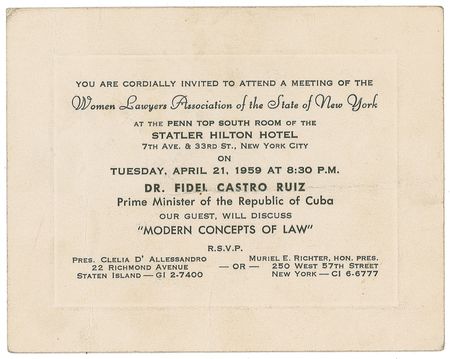 Lot #230 Fidel Castro: Four months after leading a successful revolution in Cuba, Castro visits the United States - Image 2