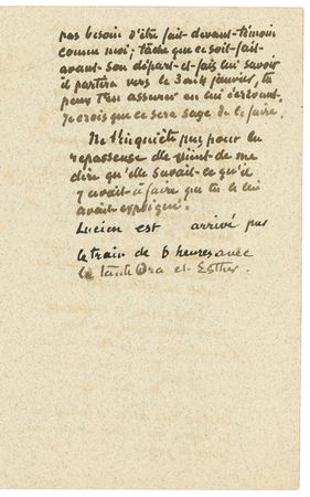 Lot #614 Camille Pissarro: The French Impressionist writes to his wife of their son, pending fees, hard work and “the imbeciles at the Hotel” - Image 4