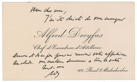 Lot #256 Alfred Dreyfus: Choice Dreyfus signed photo and handwritten note - Image 2