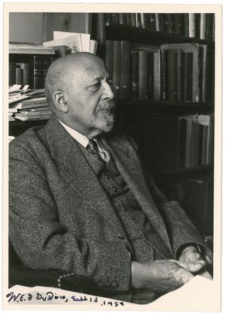 Lot #257 W. E. B. DuBois: The only DuBois signed photo we have seen, along with his letter of transmittal - Image 1
