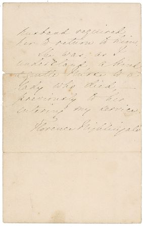 Lot #341 Florence Nightingale Handwritten Letter Signed - Image 2