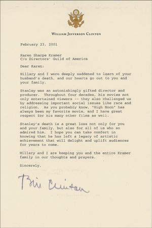 Lot #34 Bill Clinton: Former chief executive