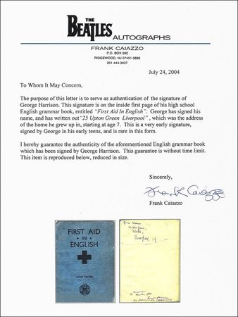 Lot #732 Beatles: George Harrison: Rare and early teen signature of George - Image 3