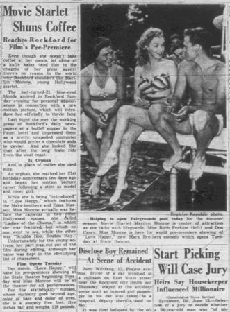 Lot #1016 Marilyn Monroe: An orphan herself, Marilyn makes a live appearance for the Marx Brothers film ‘Love Happy,’ with several Illinois youngsters - Image 5