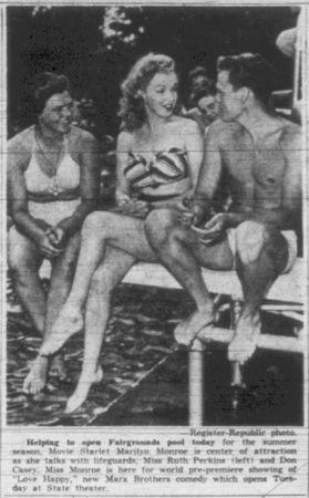 Lot #1016 Marilyn Monroe: An orphan herself, Marilyn makes a live appearance for the Marx Brothers film ‘Love Happy,’ with several Illinois youngsters - Image 6